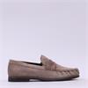Paul Green Ruched Toe Penny Loafer - Beige Suede